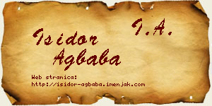 Isidor Agbaba vizit kartica